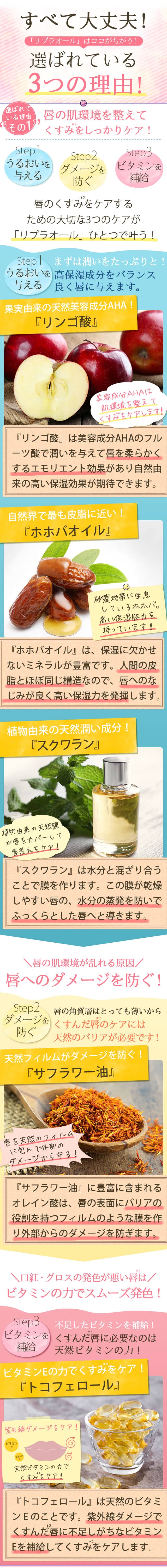 「リプラオール」はココがちがう!選ばれている3つの理由!