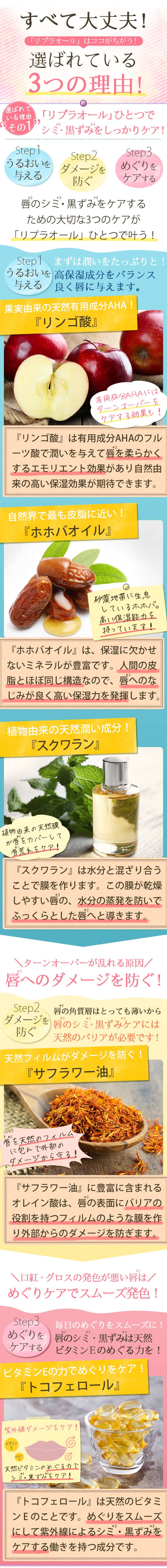 「リプラオール」はココがちがう!選ばれている3つの理由!