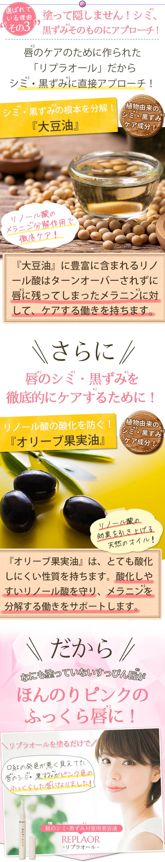 塗って隠すのではなく、シミ・黒ずみそのものにアプローチ!