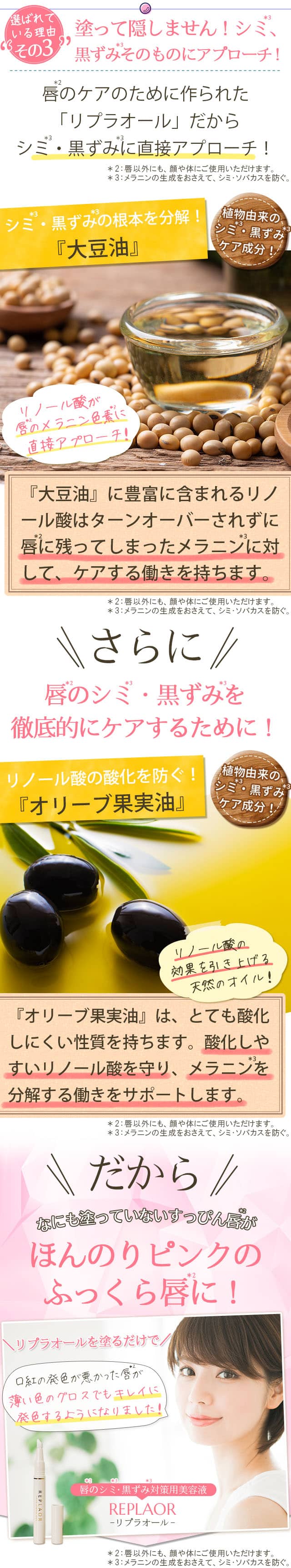 塗って隠すのではなく、シミ・黒ずみそのものにアプローチ!