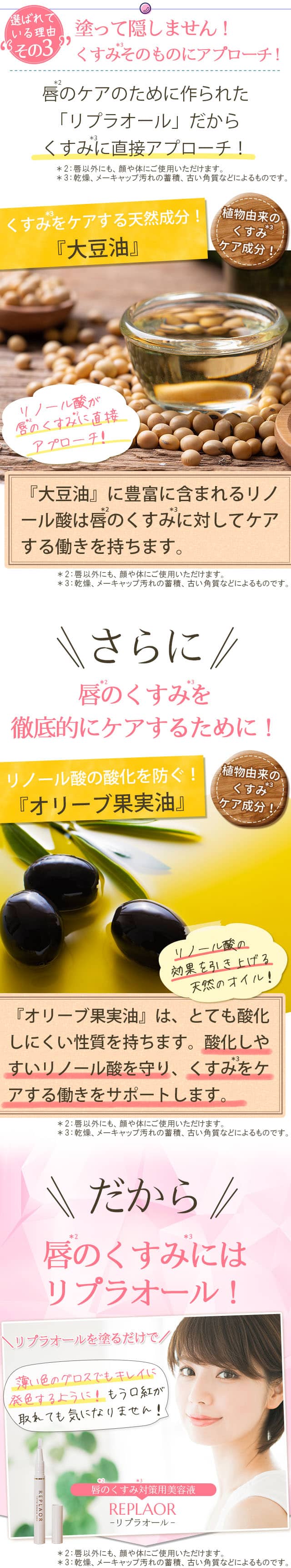 塗って隠すのではなく、シミ・黒ずみそのものにアプローチ!