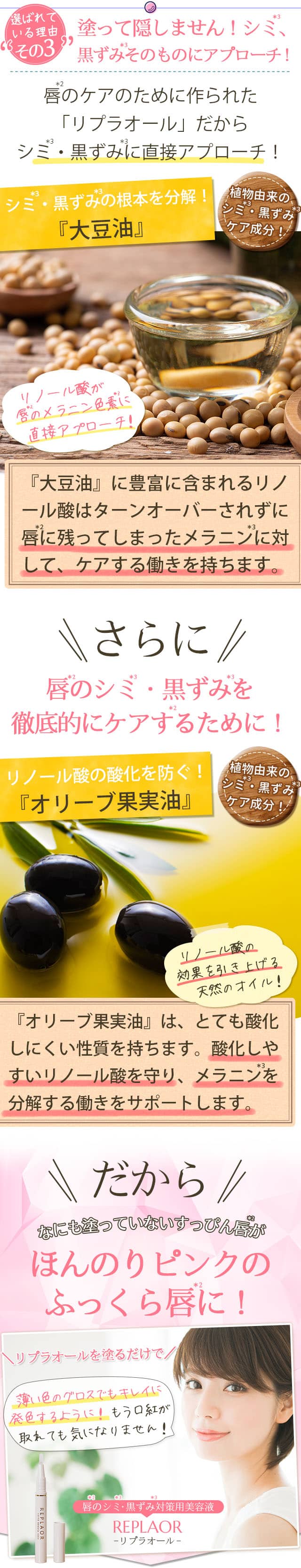 塗って隠すのではなく、シミ・黒ずみそのものにアプローチ!