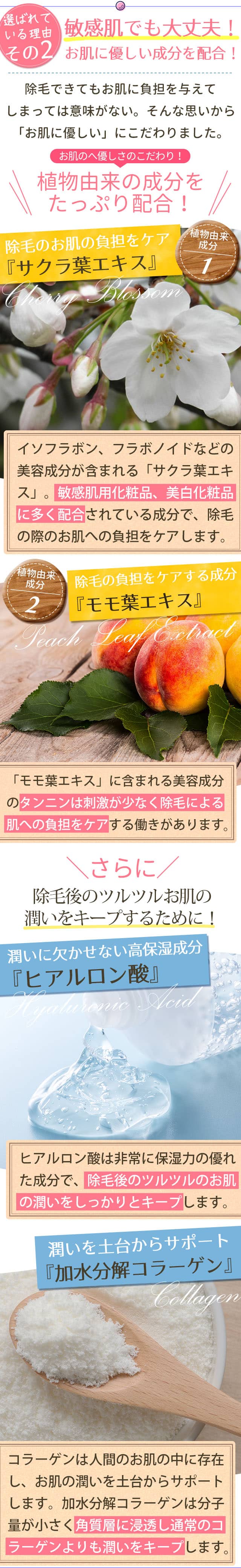 敏感肌でも大丈夫!植物由来の成分をたっぷり配合!