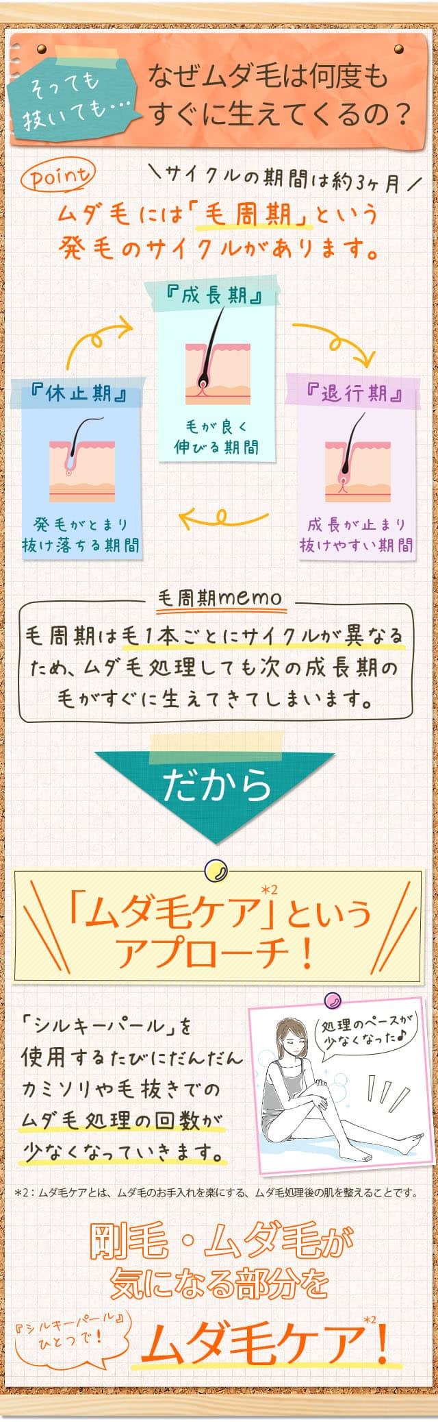 なぜムダ毛は何度もすぐに生えてくるの?