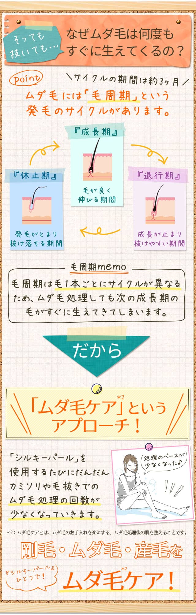 なぜムダ毛は何度もすぐに生えてくるの?