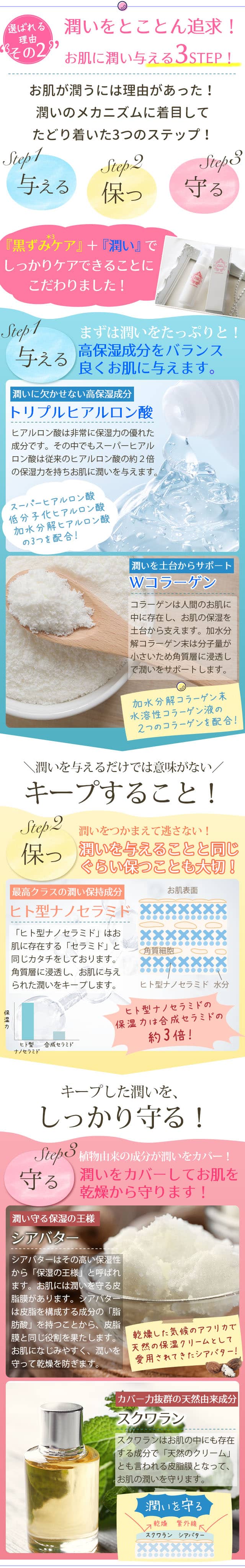 潤いをとことん追求!お肌に潤い与える3ステップ!